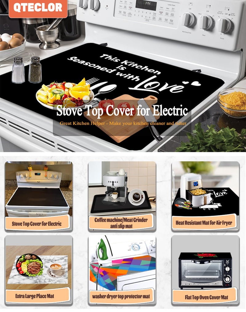 QTECLOR Stove Top Covers, Extra Large Stove Top Cover for Electric, Anti-Slip Waterproof Mat for Glass Stove Top Protector Flat Top Oven Cover Mat Multipurpose Foldable Cooktop Cover, QTE-2023 - Image 5