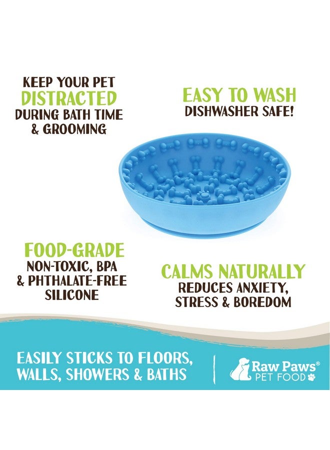 Raw Paws Licking Mat Bowl, 1 Ct  Distraction Mat For Dogs With Suction, Lick Bowl For Dogs Large To Small, Interactive Cat Licking Mat, Dog Mat For Anxiety  Dog Bowl Licking Mat, Lick Pad Mat Bowl - Image 2