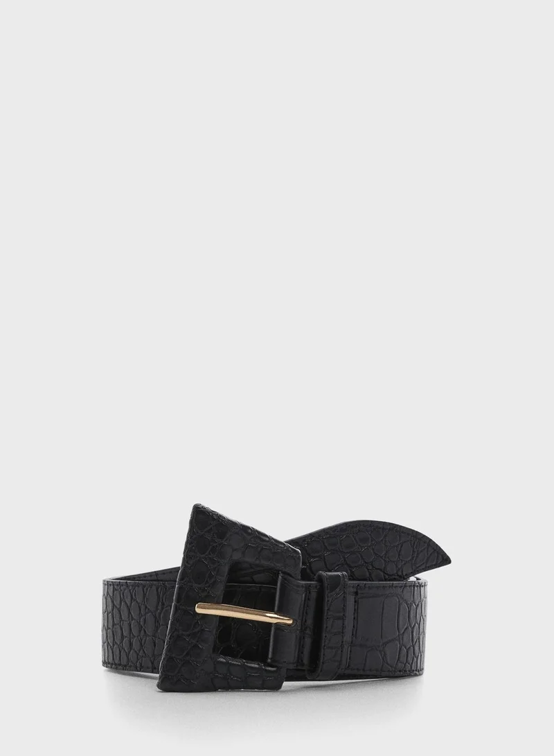 MANGO Rosso Allocated Hole Belt