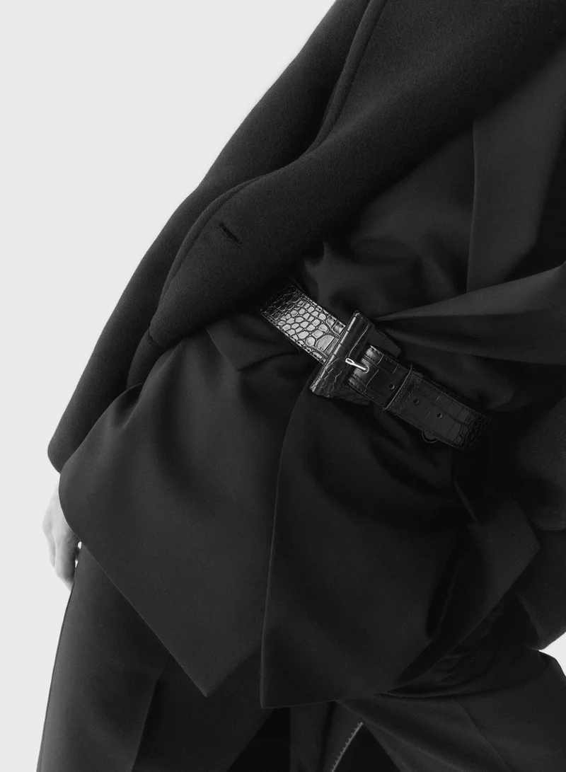 MANGO Rosso Allocated Hole Belt