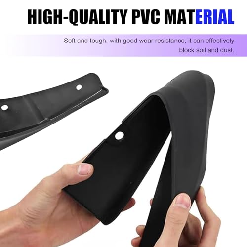 Zosgrew 2 PCS Car Mud Flaps, Splash-Proof Mud Splash Guards Tire Protector, Front and Rear Mudguard Replacement, Universal for Most Sedans (Black #S) - Image 3
