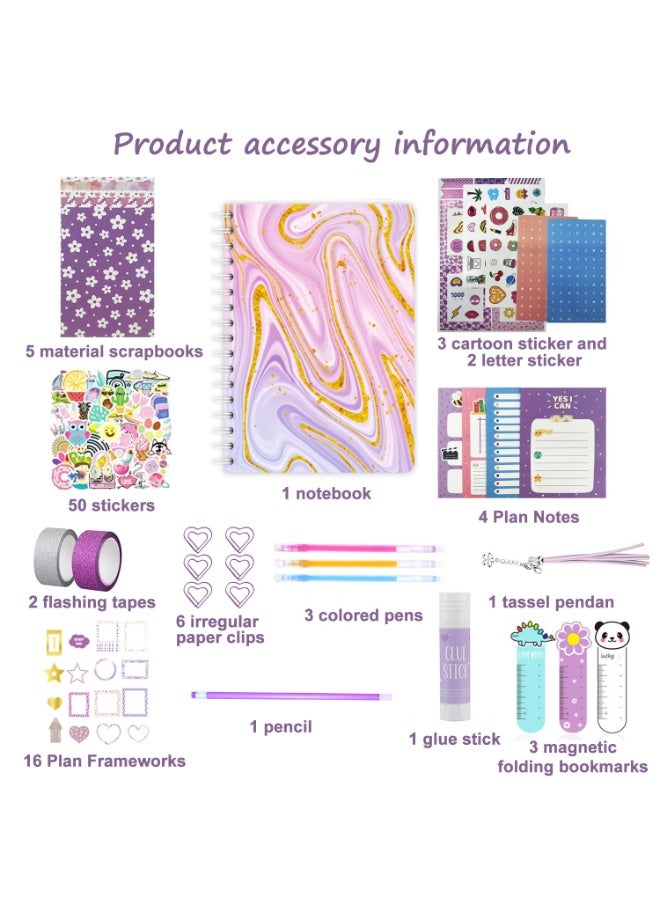 Daytoyz Stationery Set, Gift for Elementary School Students, Girls, Stationery Set, Diary Set, Craft Kit, Elementary School Students, Notebook Set, Notebook Kit, Christmas Gift  - Image 3