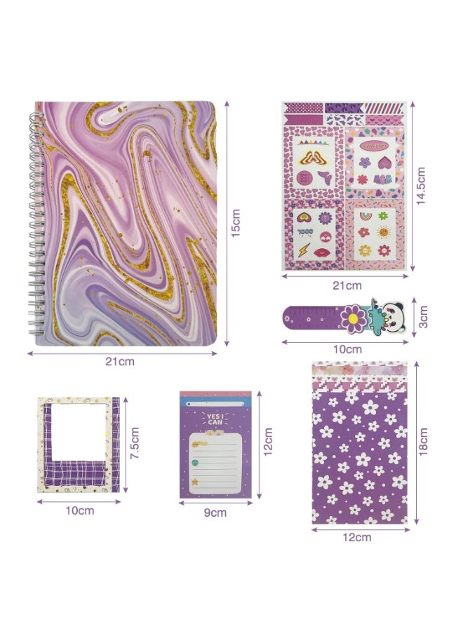 Daytoyz Stationery Set, Gift for Elementary School Students, Girls, Stationery Set, Diary Set, Craft Kit, Elementary School Students, Notebook Set, Notebook Kit, Christmas Gift  - Image 2