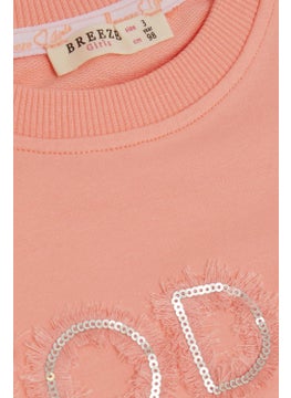 Girl's Sweatshirt Sequined Glitter Text Printed 3-8 Years, Salmon - pzsku/Z88660C343DBC69B48302Z/45/_/1734358555/d5080d51-6287-42be-8b6e-955331959a3a