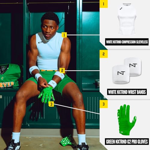 NXT NXTRND Nxtrnd G2 Pro Football Gloves, Men's Ultra Sticky Elite Receiver Gloves (Green, Large) - Image 5