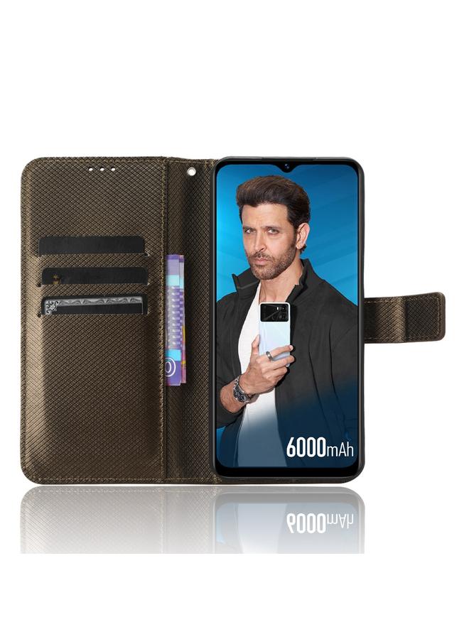 اس-توب جراب هاتف Itel P40 مصنوع من الجلد بنسيج ماسي - Image 4