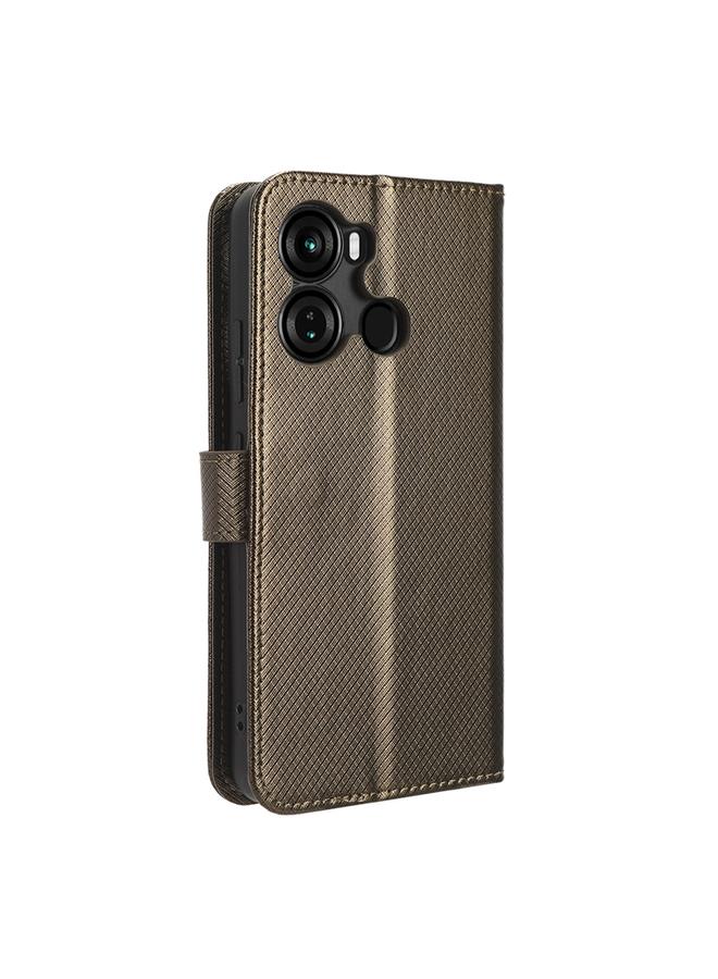 اس-توب جراب هاتف Itel P40 مصنوع من الجلد بنسيج ماسي - Image 3