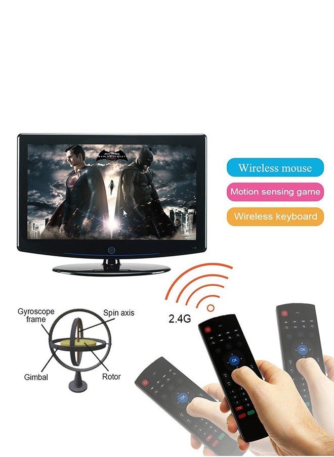 2.4Ghz Remote Control For PC Smart TV Android Box Black