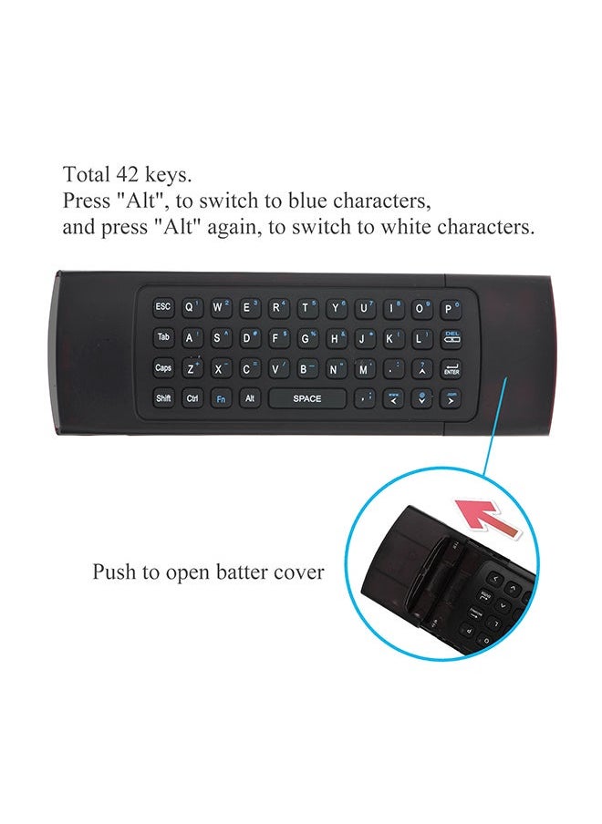 2.4Ghz Remote Control For PC Smart TV Android Box Black