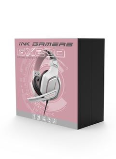 INK GAMERS GX200 Over Ear Gaming Headset With Mic for PS4/PS5/XBox/Switch/PC - White  - Image 5