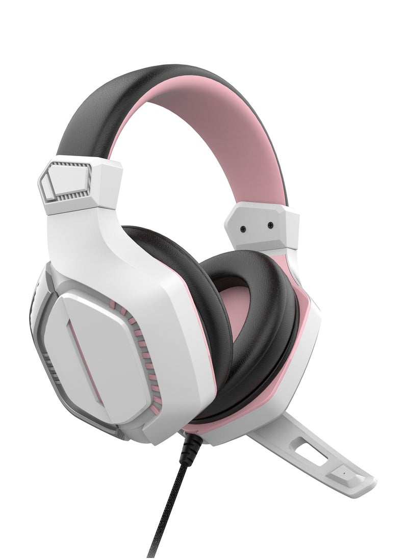 INK GAMERS GX200 Over Ear Gaming Headset With Mic for PS4/PS5/XBox/Switch/PC - White  - Image 3