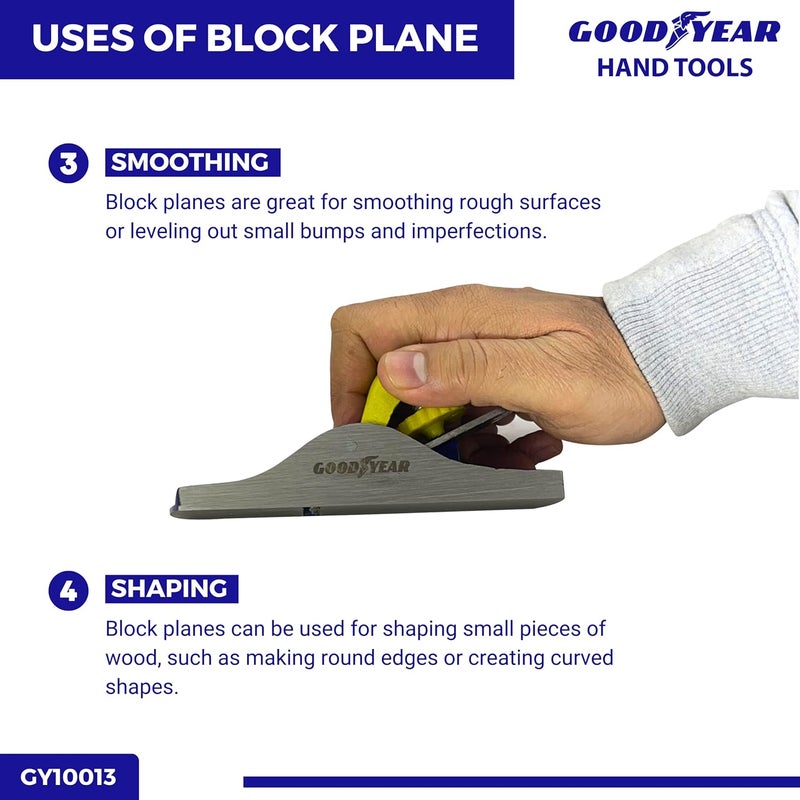 Goodyear Carbon Steel Block Plane Silver GY10013 - Image 4