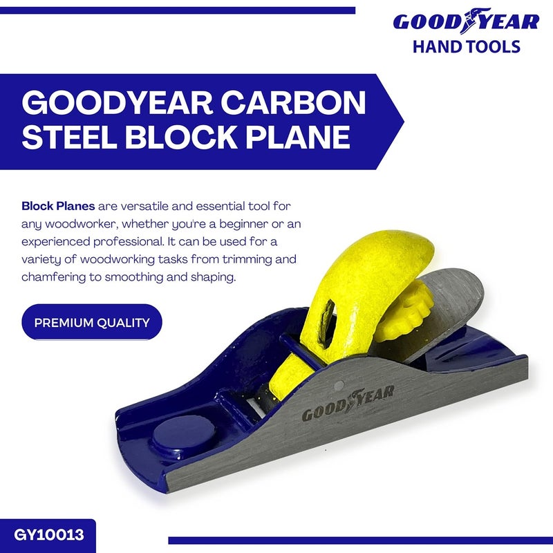 Goodyear Carbon Steel Block Plane Silver GY10013 - Image 2