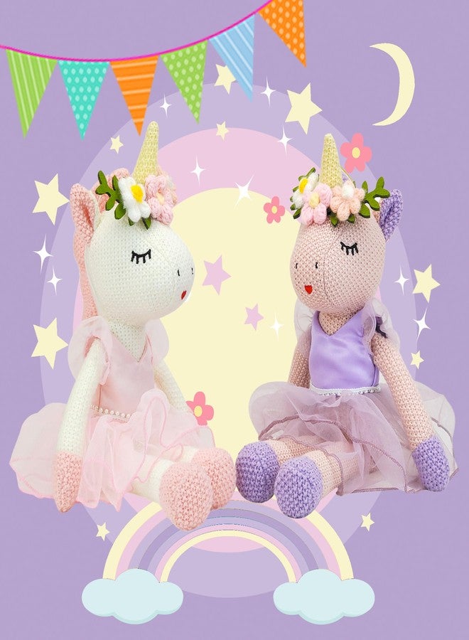 JUSTQUNSEEN Unicorn Stuffed Animals Plush Ballerina Baby Doll, Unicor n Toys for Girl, Stuffed Animals for Girls Girls Birthday Gift U nicorn Decorations for Girl Toys(Pink) - Image 4