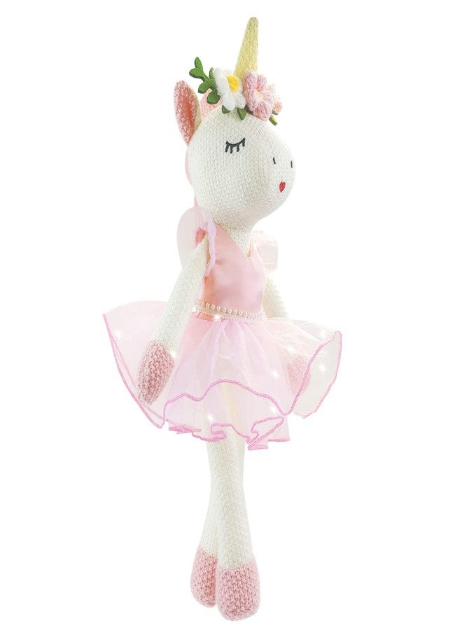 JUSTQUNSEEN Unicorn Stuffed Animals Plush Ballerina Baby Doll, Unicor n Toys for Girl, Stuffed Animals for Girls Girls Birthday Gift U nicorn Decorations for Girl Toys(Pink) - Image 1