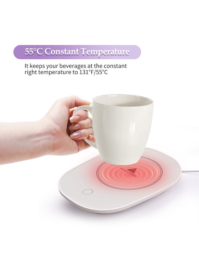 Aoresac USB Cup Warmer with Gravity Sensor Switch Winter 55°C Constant Temperature Coffee Mug Warmer Desktop Electric Mug Warmer for Coffee Milk Tea Water Office Home Use Auto Shut Off  - Image 5