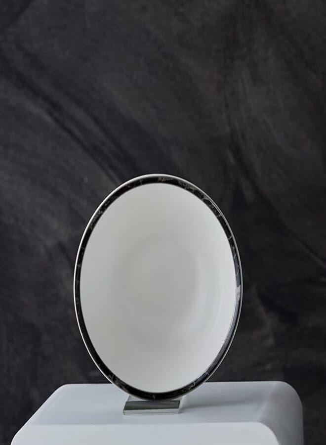 Karaca | Checkered Line Porcelain Salad Bowl 14 cm