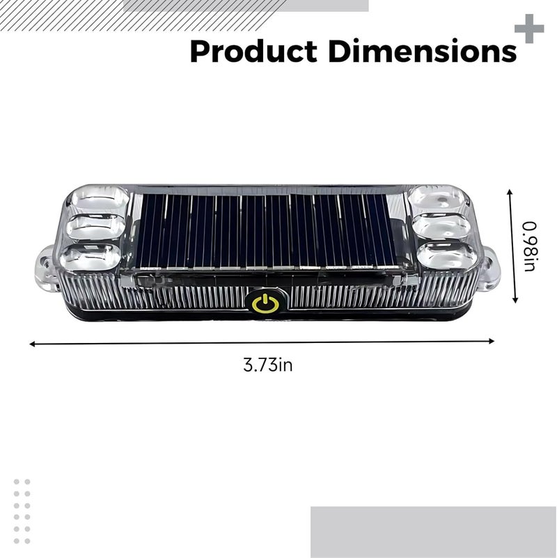 Easy Install, 2 Pcs Solar-Powered Warning Lights For Vehicles, Wireless Led Anti-Collision Taillights, Vibration Activated, Waterproof, Multi-Color - Image 2