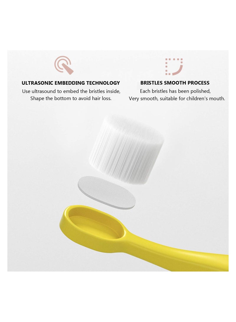 SYOSI 4 Pcs Baby Toothbrush Toddler Toothbrush for Age 1-3 Years Old Extra Soft Toothbrush with 10000 Soft Floss Bristle for Baby Gum Care - Image 3