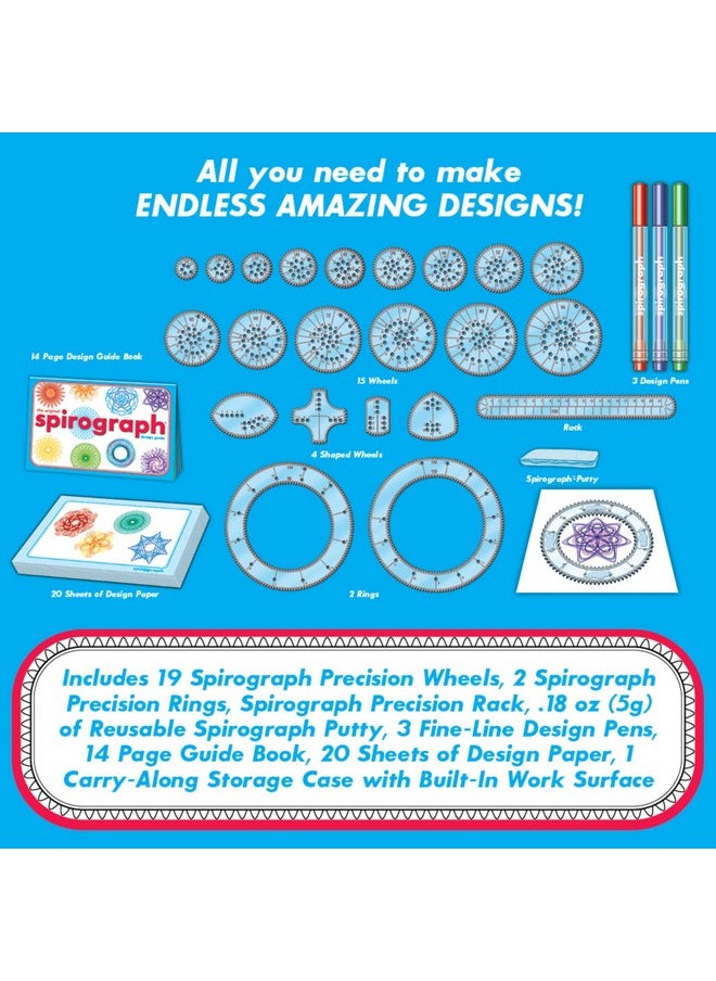 Spirograph Spirograph - Deluxe Set - Spiral Art Drawing Kit - The Classic Way to Make Countless Amazing Designs - For Kids Ages 8+  - Image 2