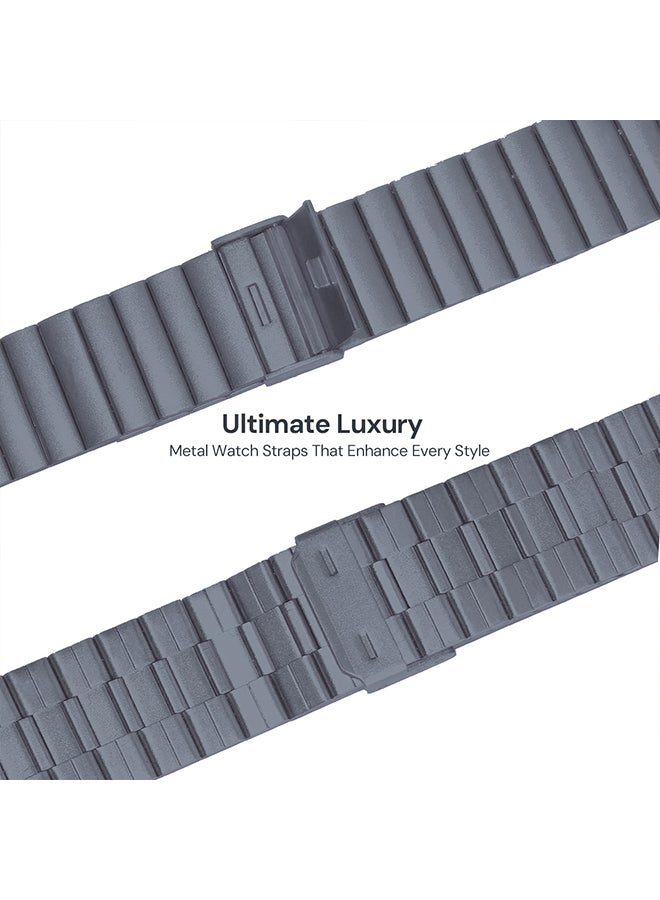 O Ozone Metal Band for Samsung Galaxy Watch Ultra LTE 47mm / Galaxy Watch 3 45mm 22mm Stainless Steel wristband for Huawei Watch GT/GT 2 46mm - Grey - Image 2