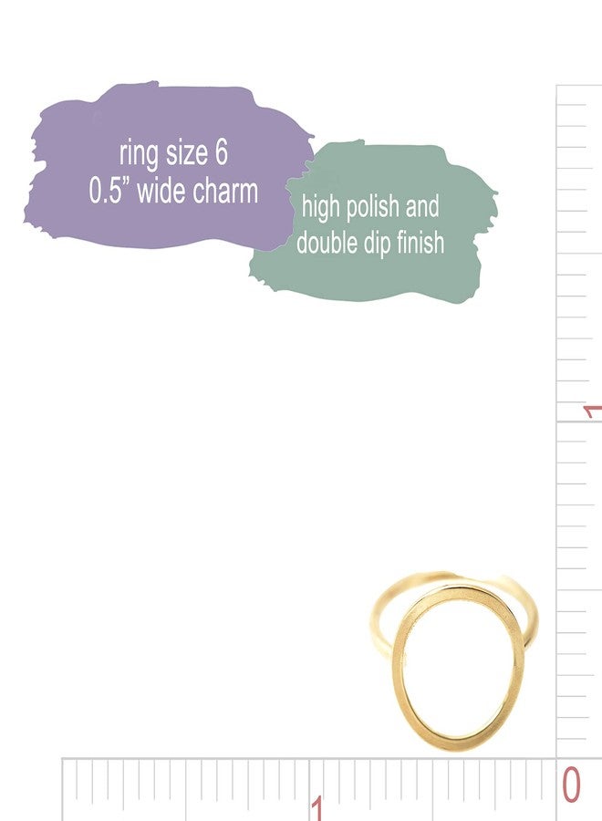 سبيننج دايزي خاتم دائري ذهبي اللون مصنوع يدويًا من المعدن المصقول بتصميم هندسي مقطوع من Spinningdaisy - Image 4