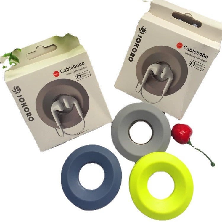Silicone Mini Cable Organizer with Magnetic Closure - Travel Storage  Solution - Image 2