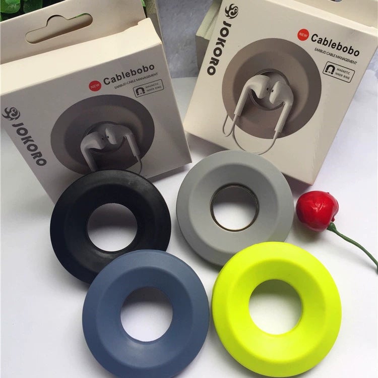 Silicone Mini Cable Organizer with Magnetic Closure - Travel Storage  Solution - Image 1