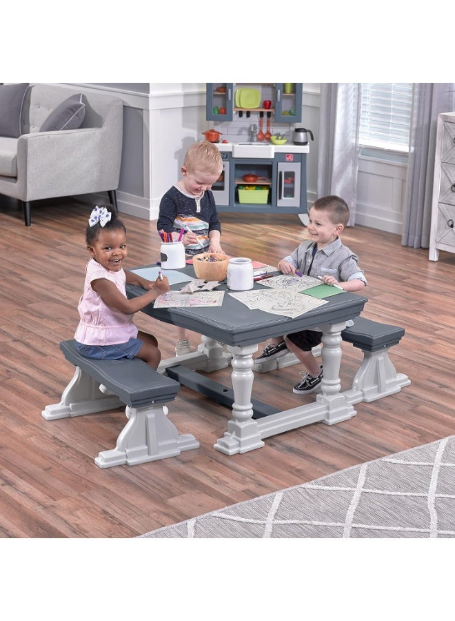 ستيب2 طاولة أنشطة فنية للأطفال مع مقاعد مدمجة. - Image 2
