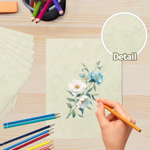 fuceury 90 pcs Parchment Paper, 8.5 x11 Certificate Paper, 80 GSM Double-Sided Stationery Paper for Resumes & Diplomas, Letter Size Diplomas for Printing & Writing - Image 4