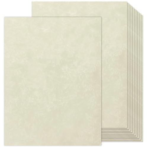 fuceury 90 pcs Parchment Paper, 8.5 x11 Certificate Paper, 80 GSM Double-Sided Stationery Paper for Resumes & Diplomas, Letter Size Diplomas for Printing & Writing - Image 1