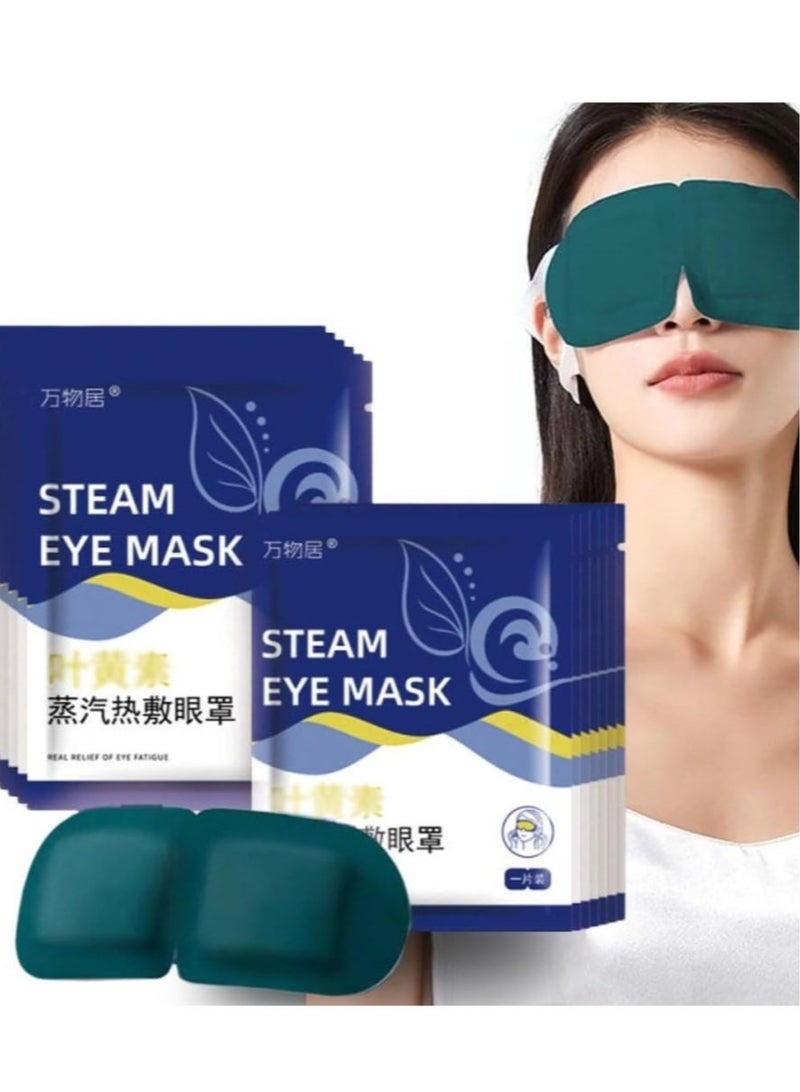 Steam Eye Mask,10 Packs Heated Eye Mask Warm Compress for Eyes Disposable Heated Sleep Eye Mask for Dry Eyes Dark Circles Relax Comfortable Self Heating Warm Eye Mask for Travel Home Office - Image 1