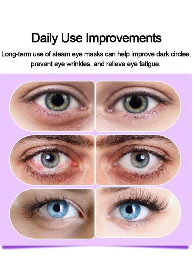 Steam Eye Mask,10 Packs Heated Eye Mask Warm Compress for Eyes Disposable Heated Sleep Eye Mask for Dry Eyes Dark Circles Relax Comfortable Self Heating Warm Eye Mask for Travel Home Office - Image 3
