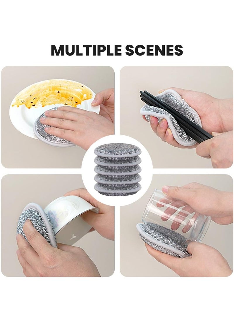 SYOSI 10 Pcs Multifuctional Wire Dishwashing Rags, 2024 New Multipurpose Wire Miracle Cleaning Cloths, for Wet and Dry, Non Scratch Wire Dishcloth, Wire Washing Cloth for Kitchen Sinks Dishes Stove Tops  - Image 5