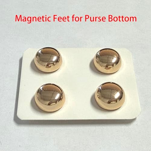 SPANSEE 4PCS Magnetic Feet for Handbags, Bottom Feet for Purses, Magnetic Feet for Purse Bottom, Purse Feet for Handbags, Handbag Heels (Gold) - Image 4