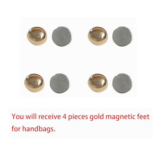 SPANSEE 4PCS Magnetic Feet for Handbags, Bottom Feet for Purses, Magnetic Feet for Purse Bottom, Purse Feet for Handbags, Handbag Heels (Gold) - Image 3