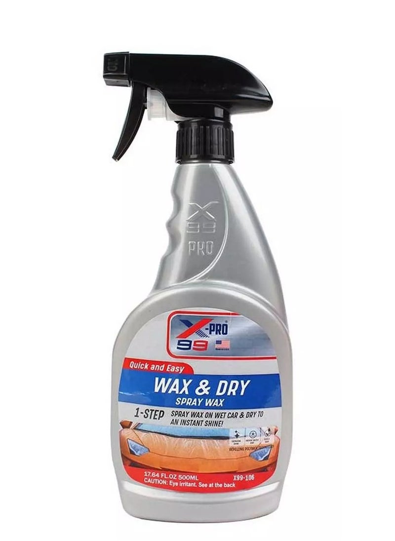 X-PRO 99 Wax & Dry Spray Wax - Combo Pack 2 x 500ml - Quick and Easy 1-Step Shine for Wet Cars - pzsku/Z8866C9D5EB0AB4DBB3EBZ/45/_/1721229410/bb798e56-4e8c-4545-bd92-ac7910bb8c9a