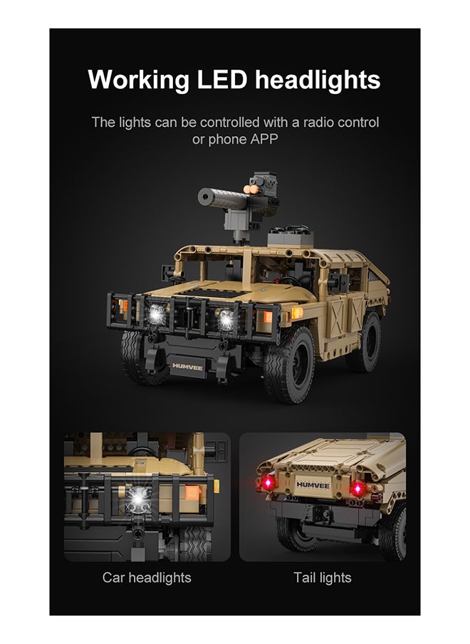 CaDA CaDA Remote Control Car Toy Building Blocks Humvee Off-roader(Dual Control) C51202W  - Image 4