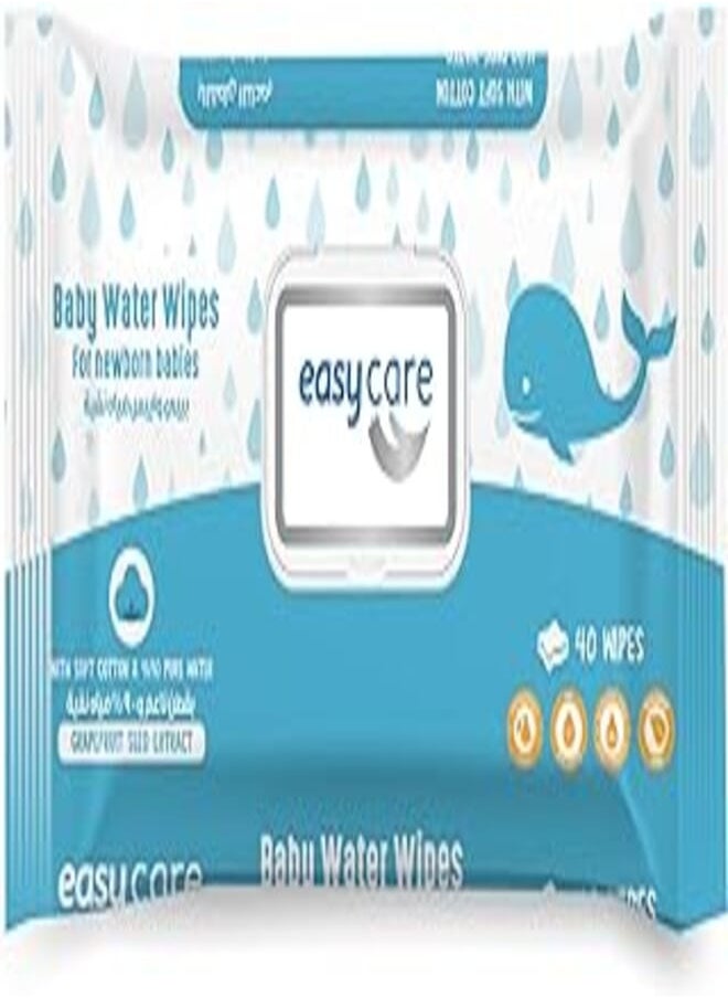 easy care Easy Care Water Baby Wipes, 40 Wipes 