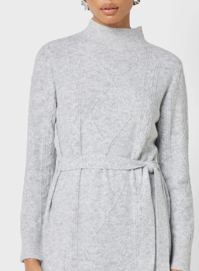 Wallis Belted Knit Dress