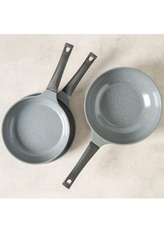 Badraig 23-Piece Granite Cookware Set Saudi Made Safe Dishwasher, PTFE/PFOA Free, Marble Nonstick Coating Stock Pot,  Fry Pan,  Grill Pan, Kitchen Tool Silicone Grip - Grey  - Image 5