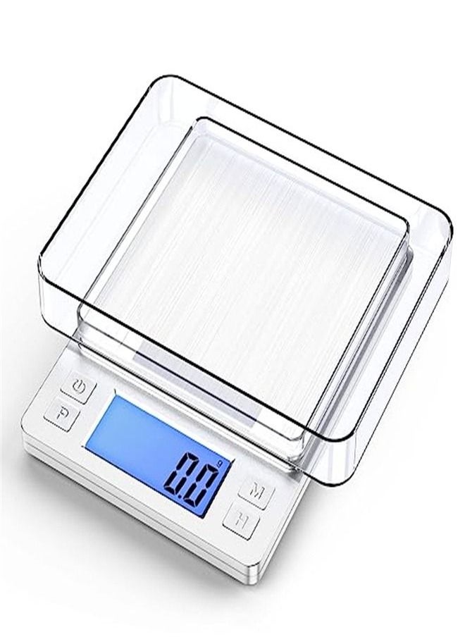 Goolsky Goolsky  Upgraded Small Food Scale with New Hold Function and Larger Display, 3000g/0.1g High Accuracy Digital and oz for Kitchen Item, Jewelry, 2 Trays & Batteries Included  - Image 1