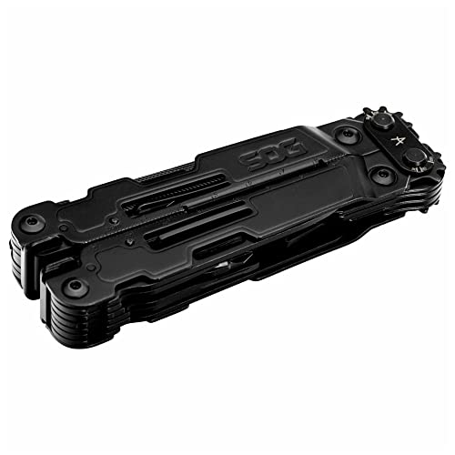 SOG PowerAccess Deluxe All-Around Heavy Duty Stainless Steel Multi-Tool w/Nylon Sheath, Two Knife Blades, Can & Bottle Opener, Black - Image 4
