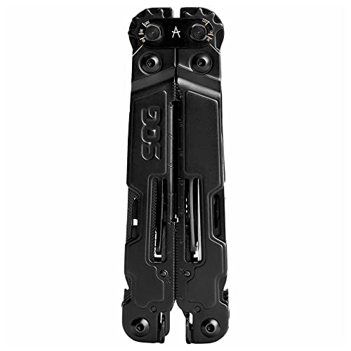 SOG PowerAccess Deluxe All-Around Heavy Duty Stainless Steel Multi-Tool w/Nylon Sheath, Two Knife Blades, Can & Bottle Opener, Black - Image 3