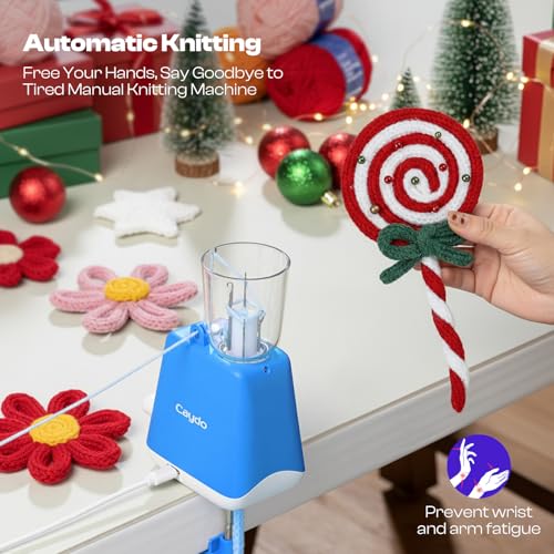 Caydo iCord Maker Kit for Beginners 92pcs iCord Knitting Set for DIY Handicrafts Making Quickly Knitting iCord with i Cord Knitting Machine Create Pretty Crafts Ideal Present - Image 3