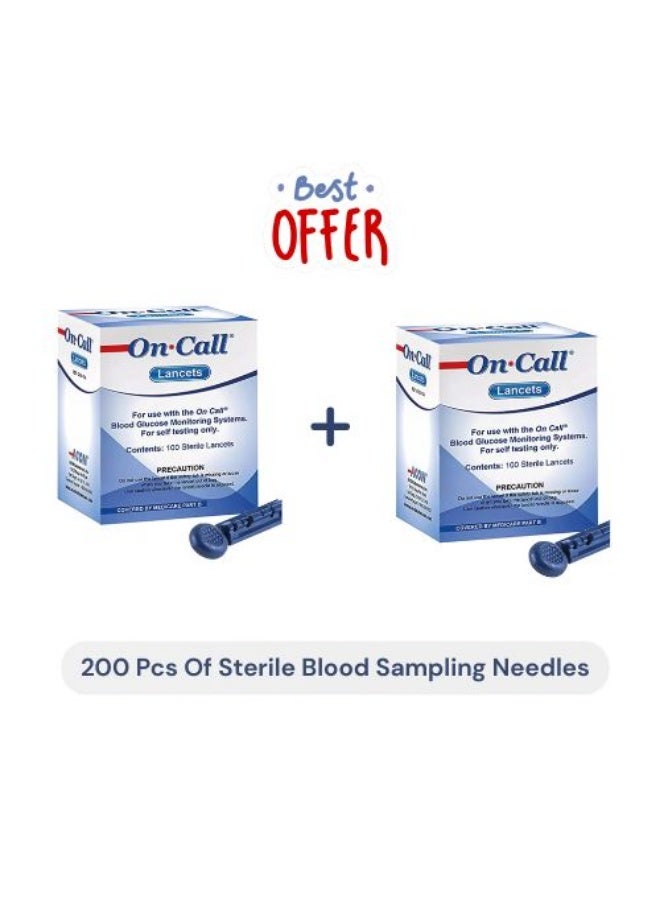On Call 200 Pcs Of On Call Lancet Sterile Needles - Image 2