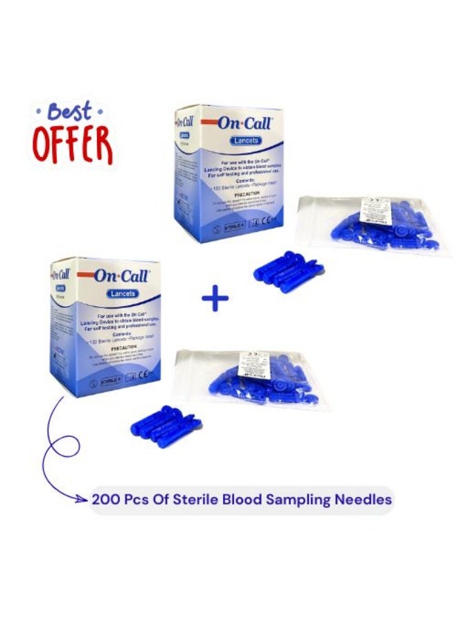 On Call 200 Pcs Of On Call Lancet Sterile Needles - Image 1