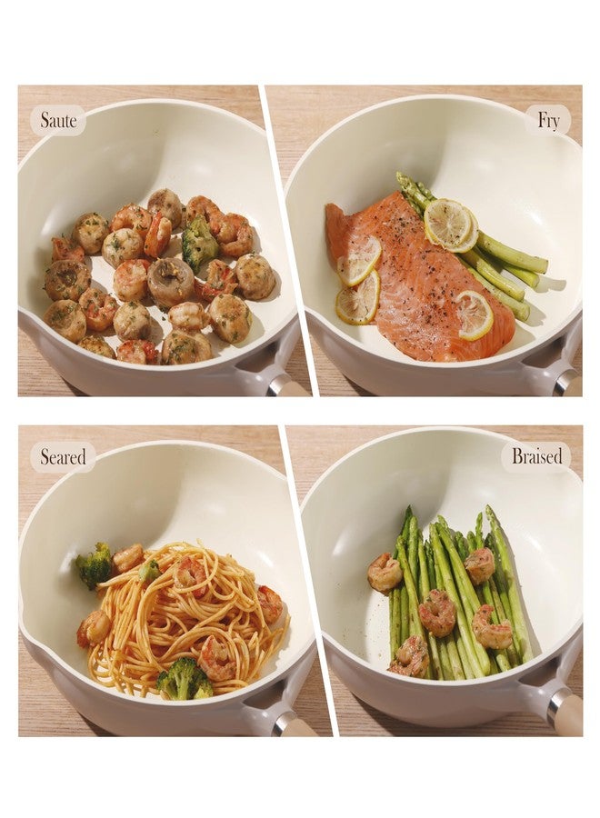 كاروت مقلاة كاروت سيراميك مقاس 10 بوصات، مقلاة غير لاصقة، مقلاة طهاة، صحية وخالية من مركبات PFOA/PFAS، متوافقة مع المواقد الحثية، لون رمادي داكن - Image 4