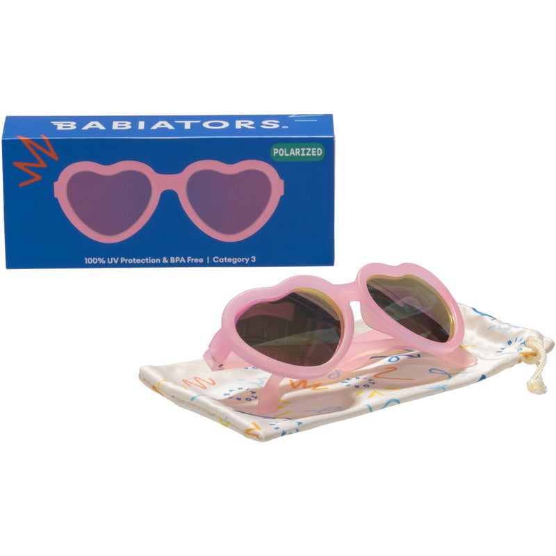 Babiators Blue Series Polarized UV Protection Children's Sunglasses, Pink Transparent - Ages 3-5Y - Image 4