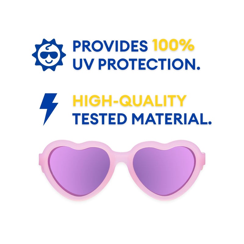 Babiators Blue Series Polarized UV Protection Children's Sunglasses, Pink Transparent - Ages 3-5Y - Image 3
